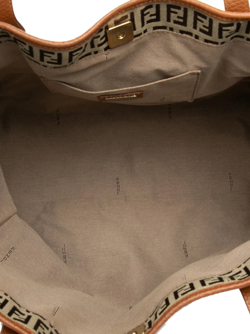 FENDI Pre-owned 2000-2010 Zucchino Canvas Tote Bag In Brown