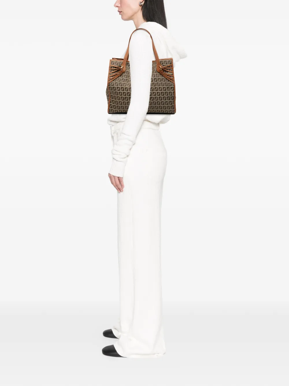 FENDI Pre-owned 2000-2010 Zucchino Canvas Tote Bag In Brown