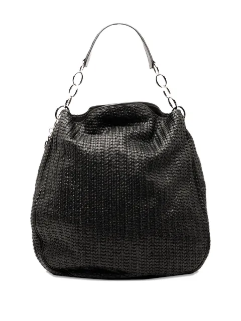 Christian Dior Pre-Owned 2007 Woven Lambskin Soft Lady Dior hobo bag