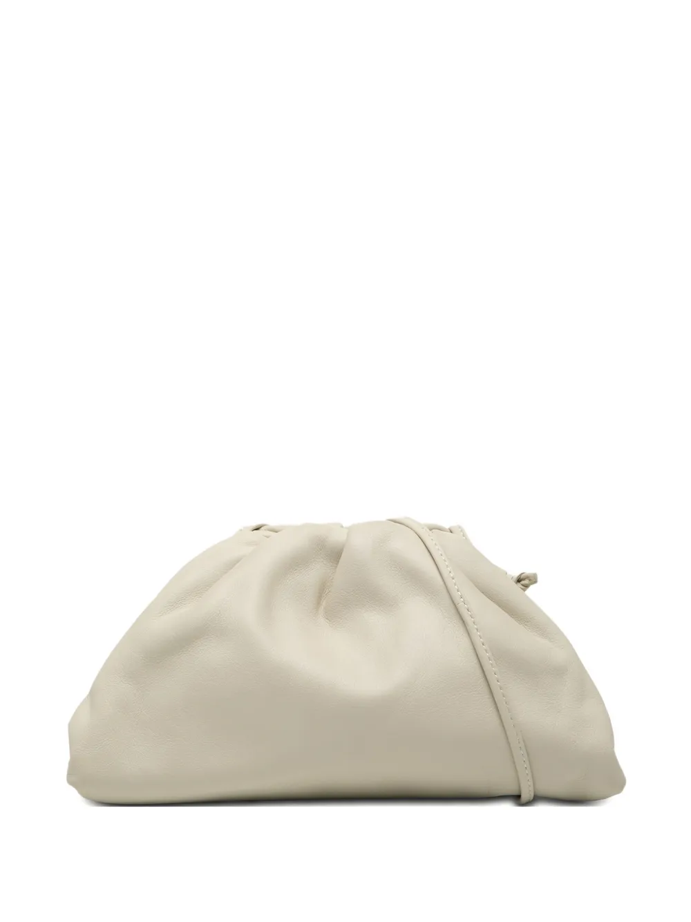 Pre-owned Bottega Veneta 2012-2025 Lambskin The Mini Pouch Crossbody Bag In White