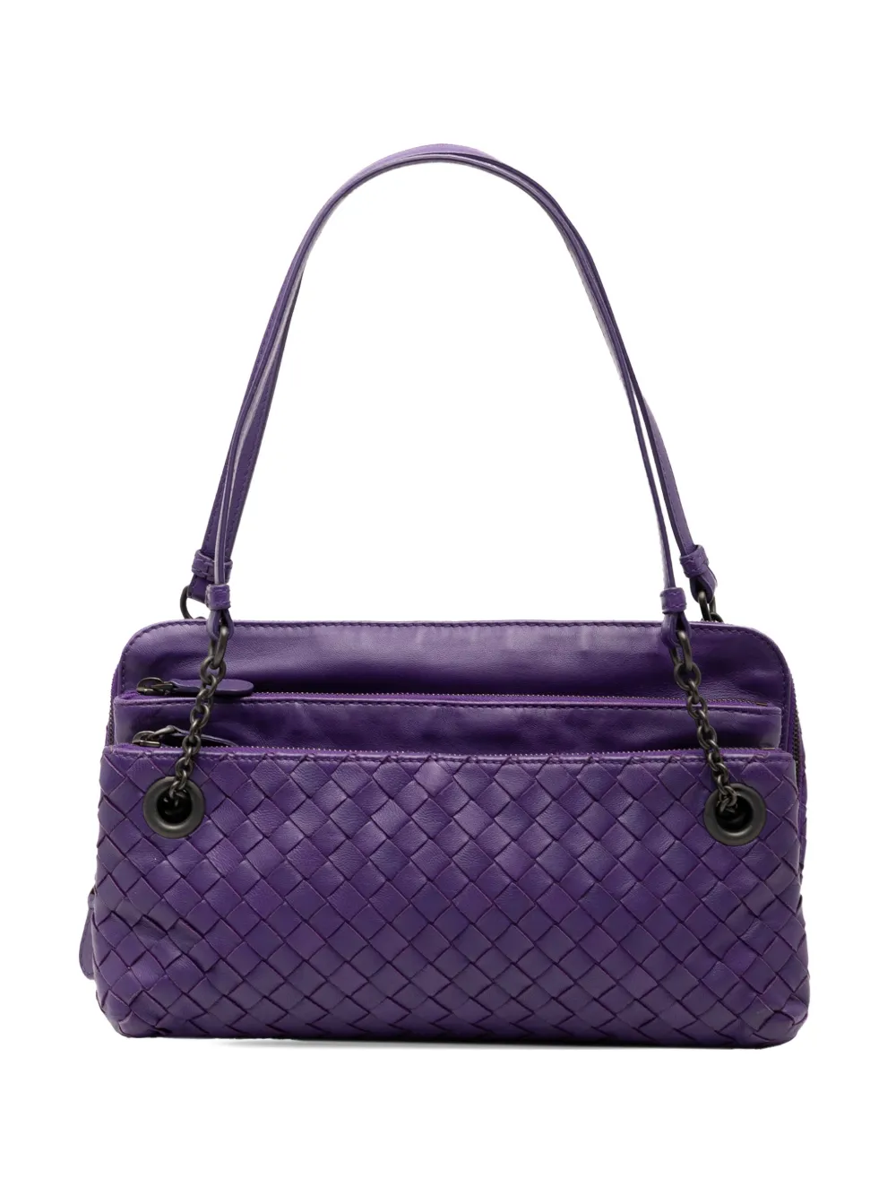 Bottega Veneta Pre-Owned 2012-2025 Nappa Intrecciato Triple Zip shoulder bag - Viola