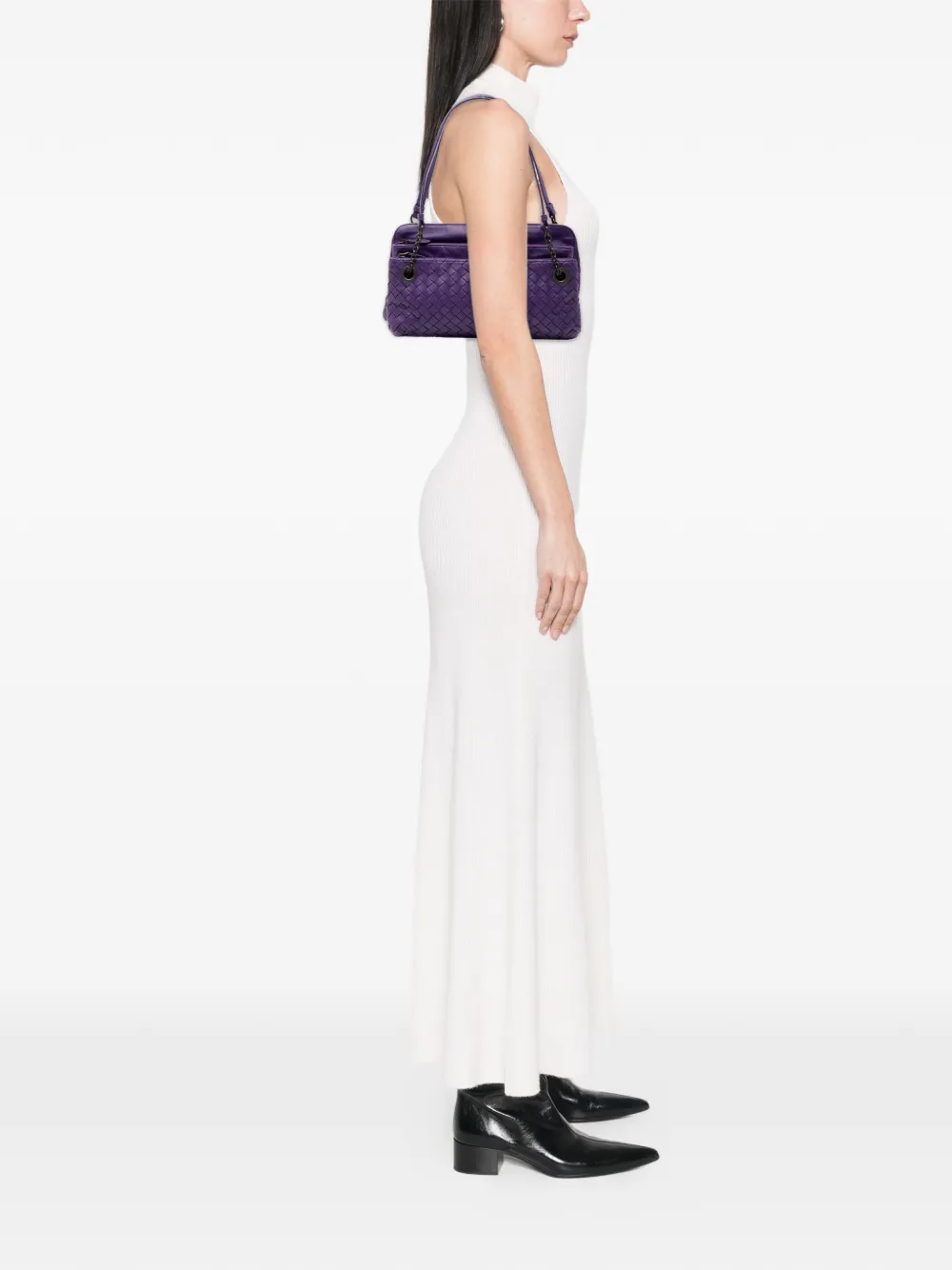 2012-2025 Nappa Intrecciato Triple Zip Shoulder Bag