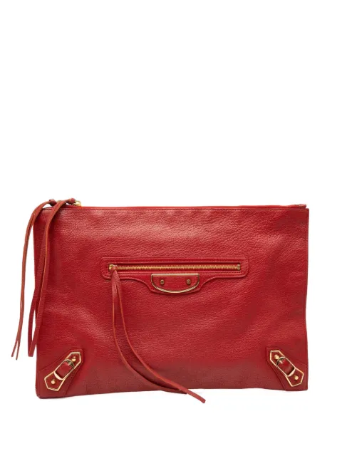 Balenciaga Pre-Owned 2017 Veau Motocross Classic Metallic Edge clutch bag