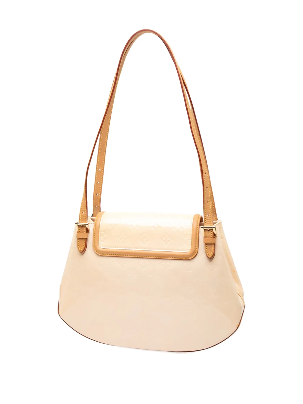 Pre-owned Louis Vuitton 2004 Monogram Vernis Biscayne Bay Gm Shoulder Bag In Pink