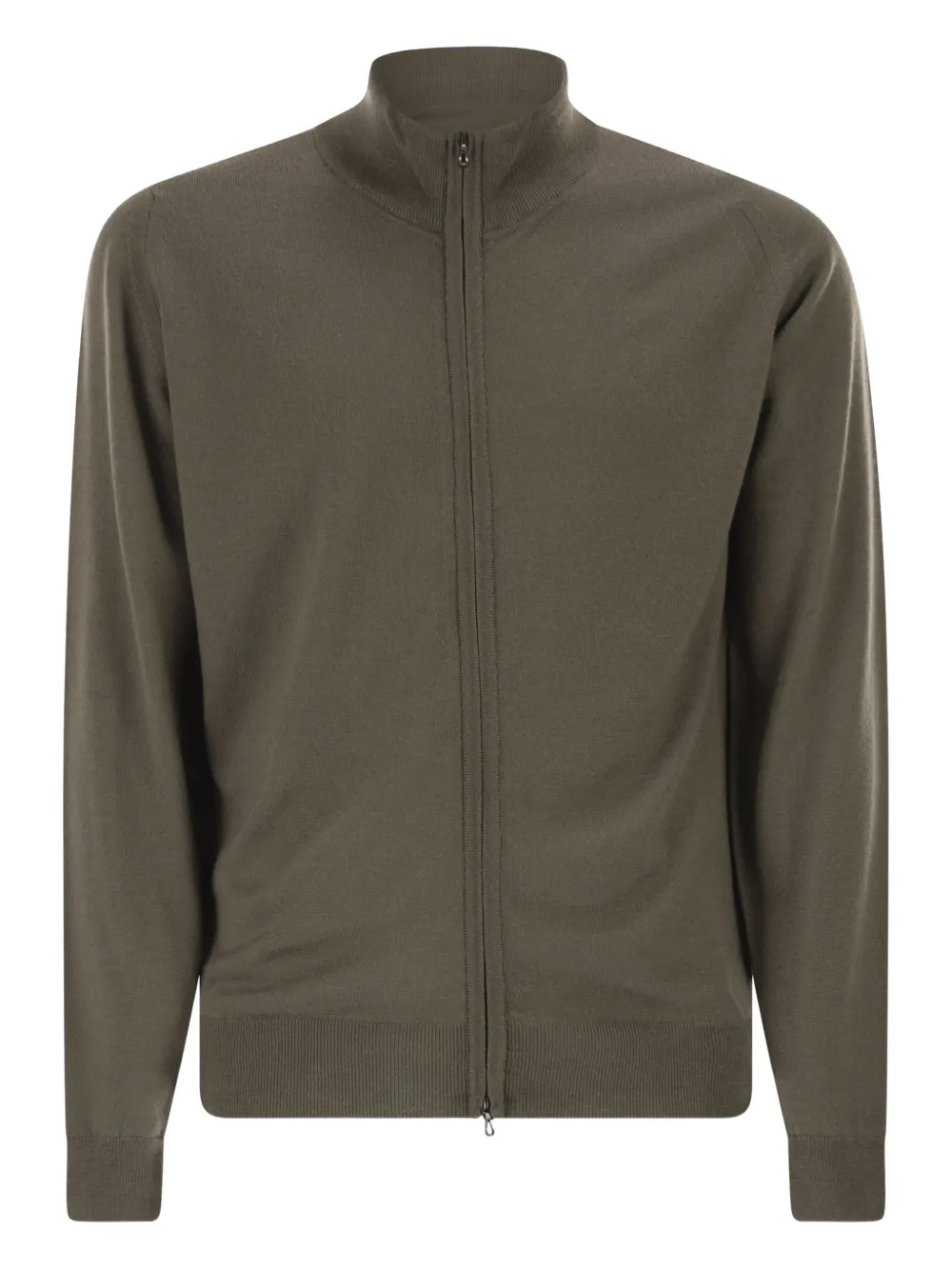 John Smedley Maclean zip-up cardigan | Green | Image 1