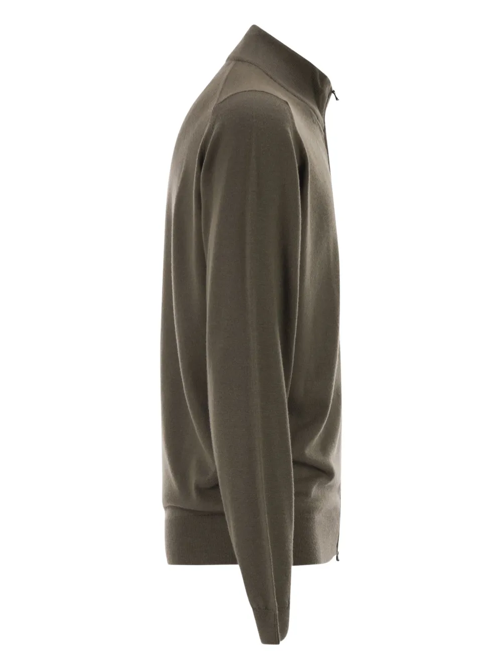 John Smedley Maclean vest met rits Groen