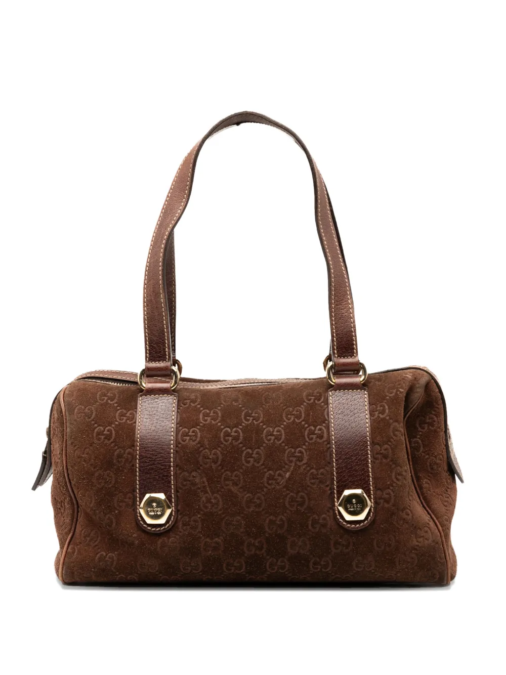 Gucci Pre-Owned 2000-2015 GG Suede Charmy boston bag | Brown | Image 1