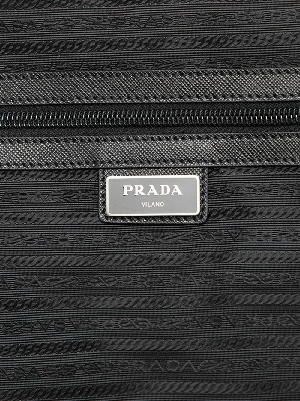 Pre-owned Prada 2013-2025 Tessuto Camouflage Trolley Travel Bag In Brown