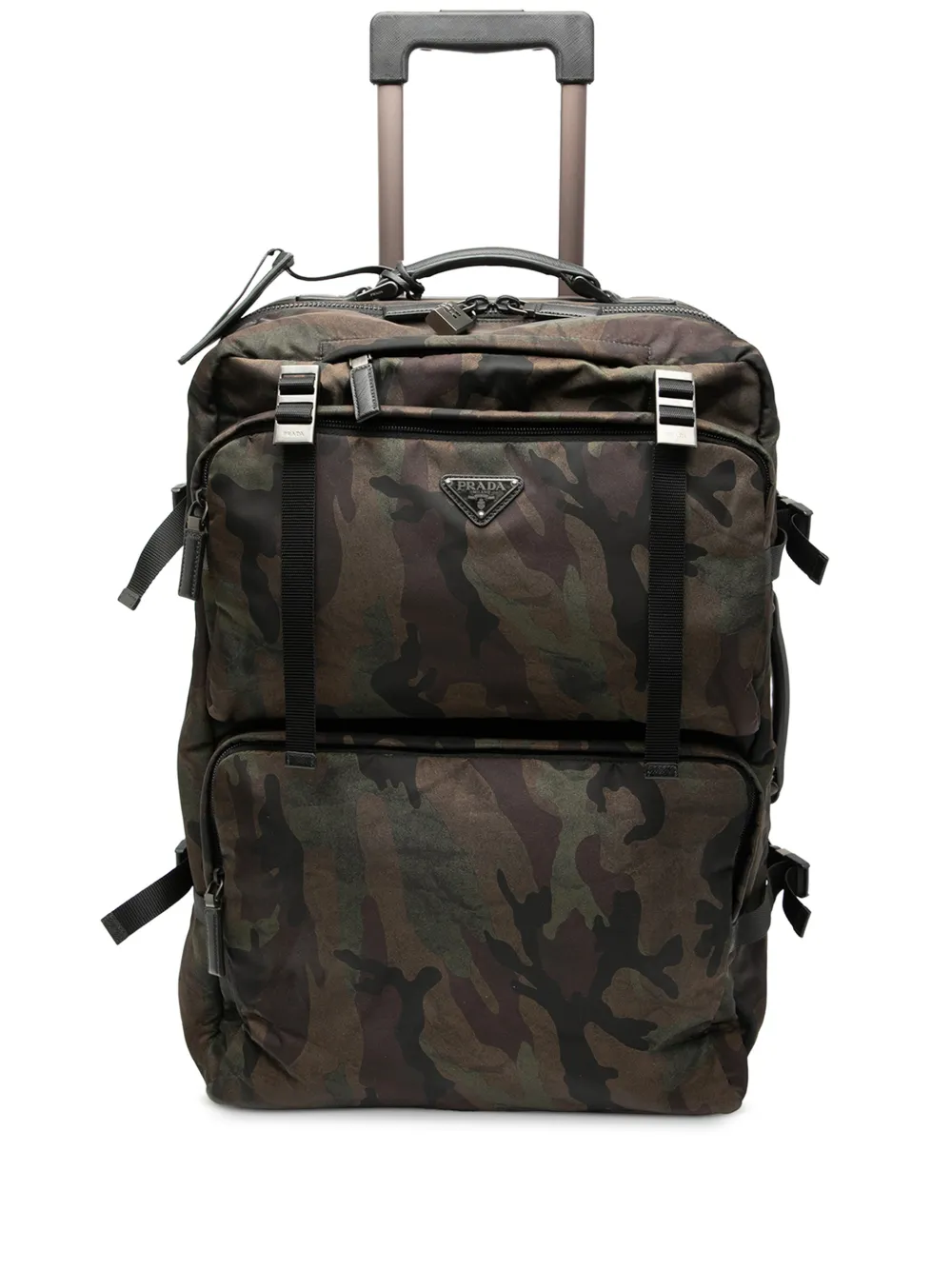Prada Pre-Owned 2013-2025 Tessuto Camouflage Trolley travel bag | Brown | Image 1