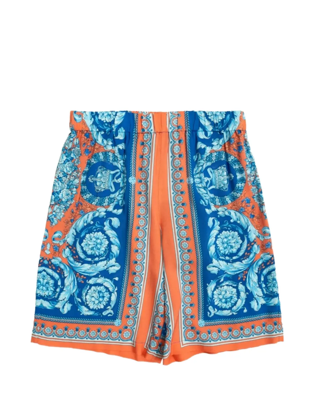 Versace Kids patterned casual shorts - Blu