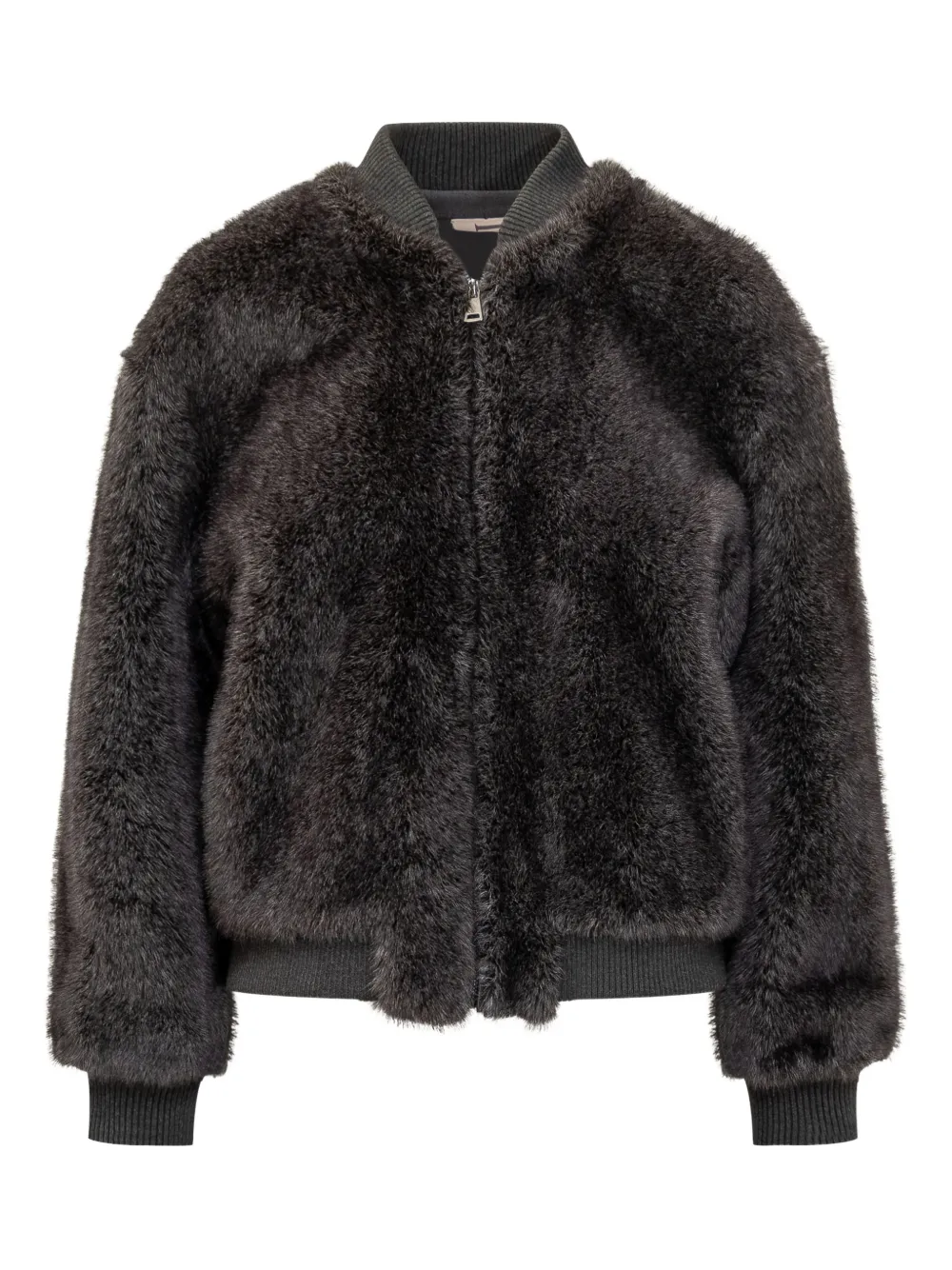 Valentini 1972 Faux-fur Bomber Jacket In Brown