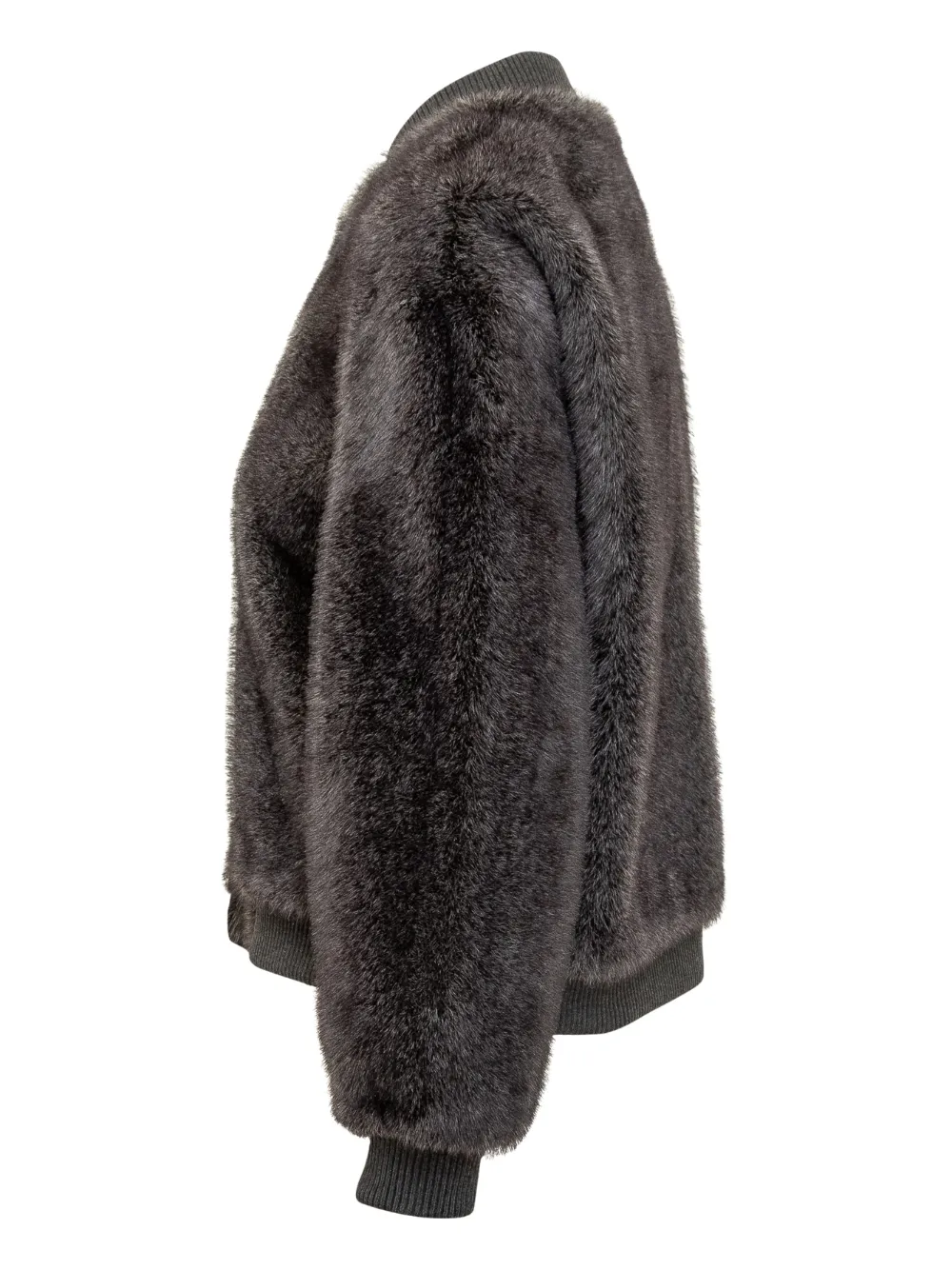 Valentini 1972 Faux-fur Bomber Jacket In Brown