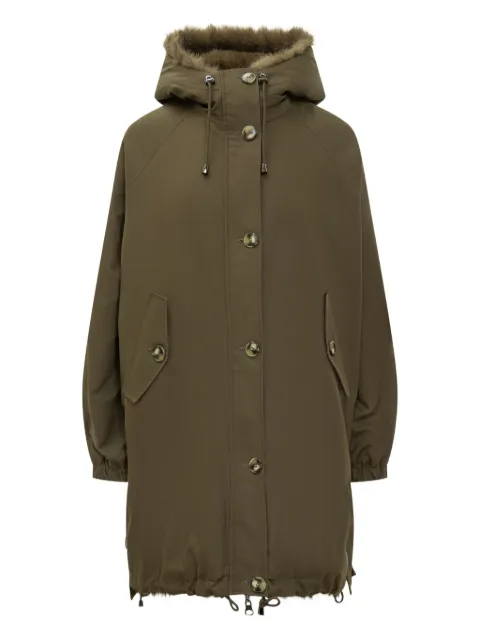 VALENTINI 1972 hooded faux fur-trim coat