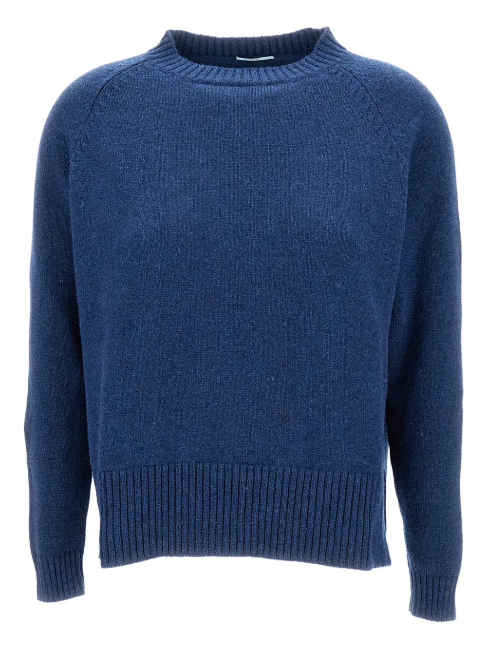 Live Ribbed-trim Crew Neck Sweater In Blue