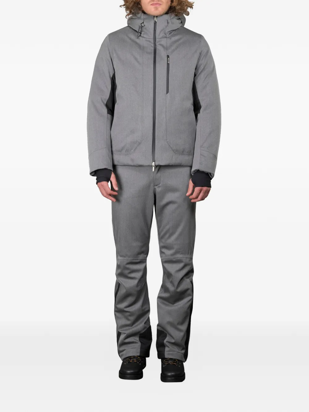 Moorer Nuvolau ski-jack met capuchon en rits - Grijs