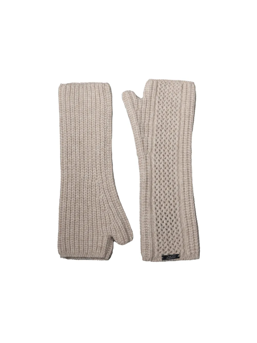 Moorer Zulema knitted fingerless gloves - Beige