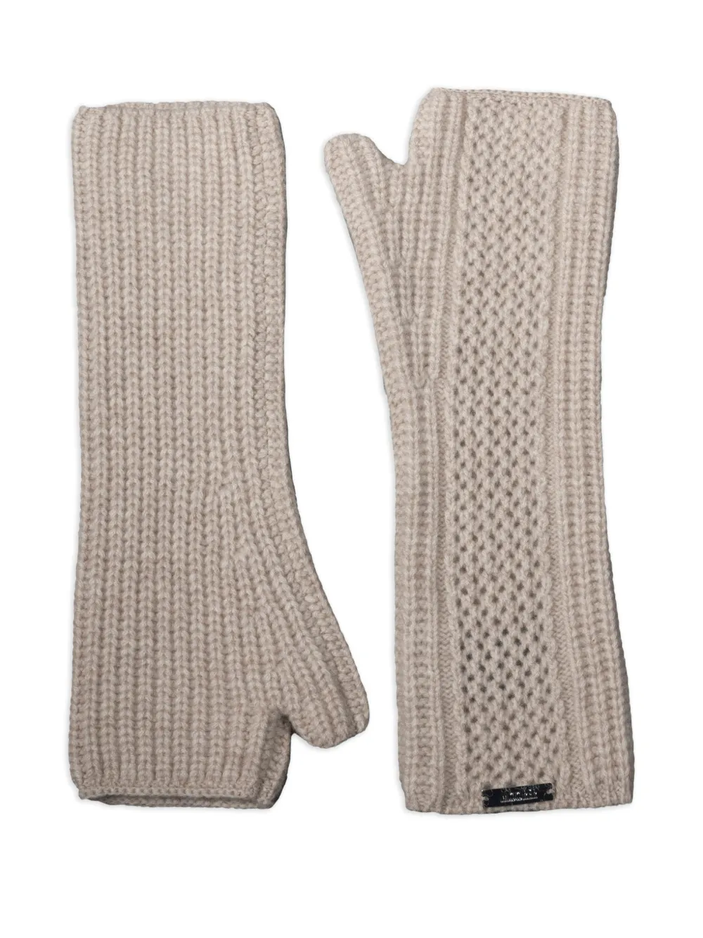 Moorer Zulema knitted fingerless gloves | Neutrals | Image 1