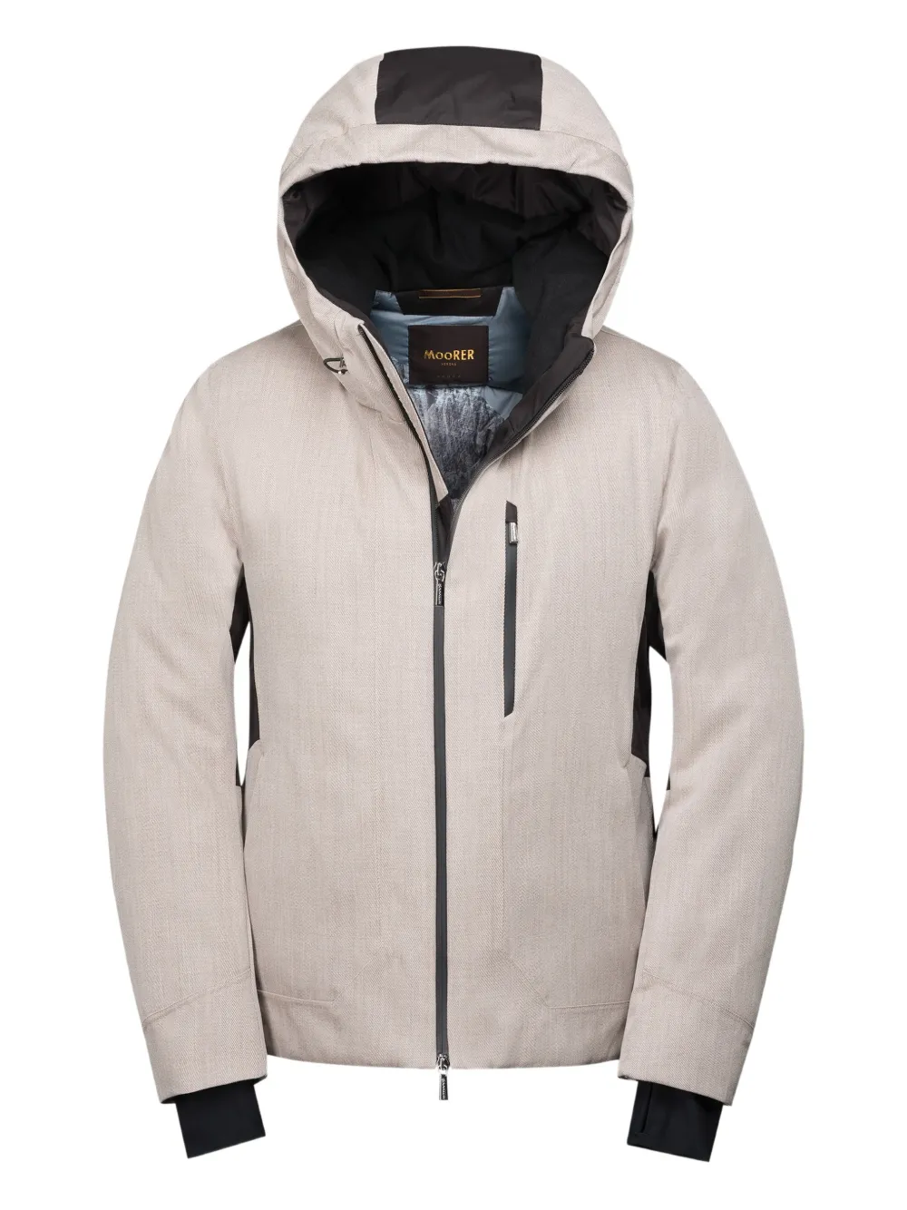 Moorer Nuvolau hooded zip jacket | Neutrals | Image 1