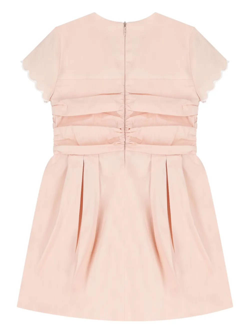 Elisabetta Franchi Bow-detail Ruched Dress In Pink