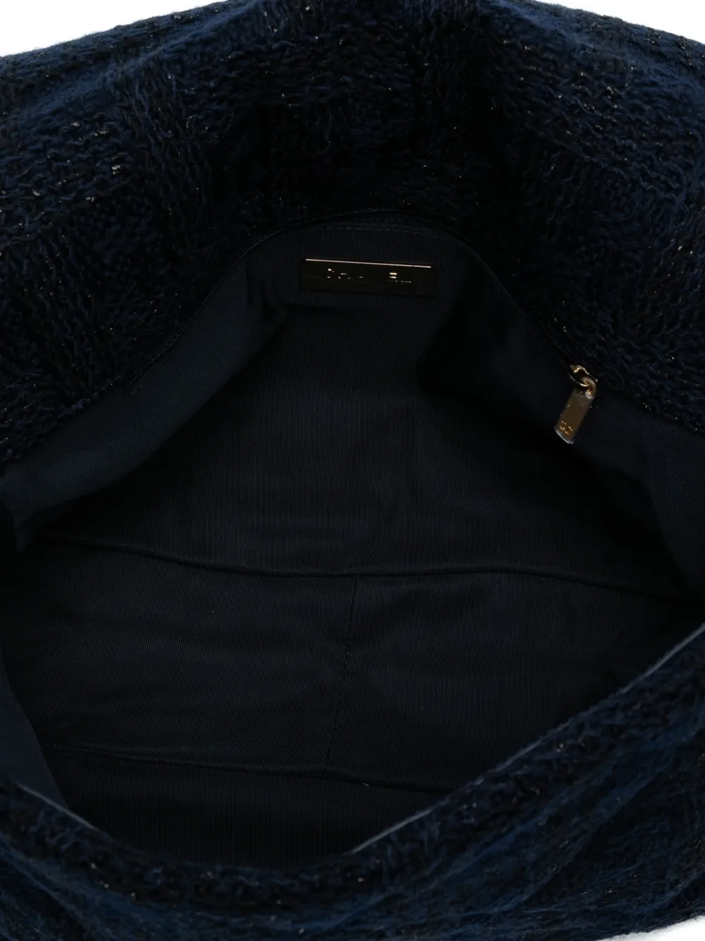 Pre-owned Chanel 2019 Maxi Tweed 19 Flap Satchel In Black