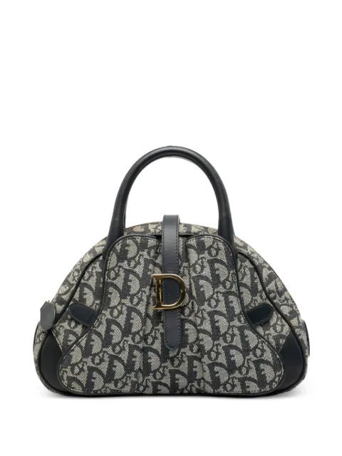 Christian Dior Pre-Owned 2001 Mini Diorissimo Trotter Canvas Double Saddle Bowler Bag handbag