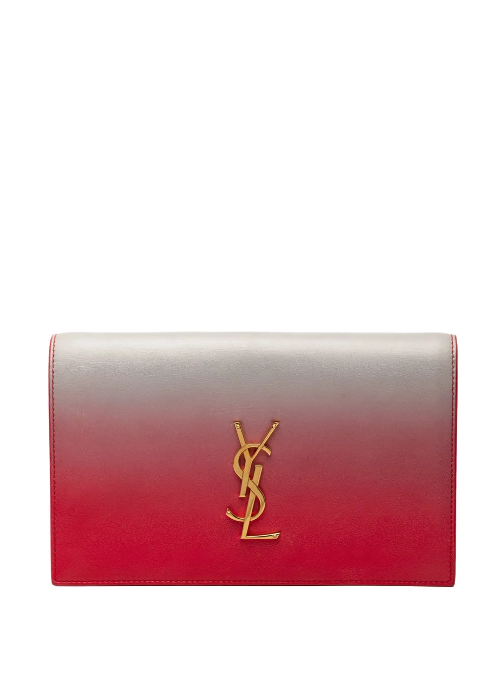Saint Laurent Pre-Owned 2015 Smooth Ombre Calfskin Monogram Kate clutch bag - Rosso