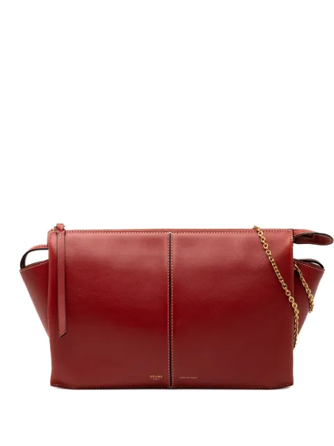 Celine Pre-Owned 2017 Trifold Leather Clutch On Chain crossbody bag