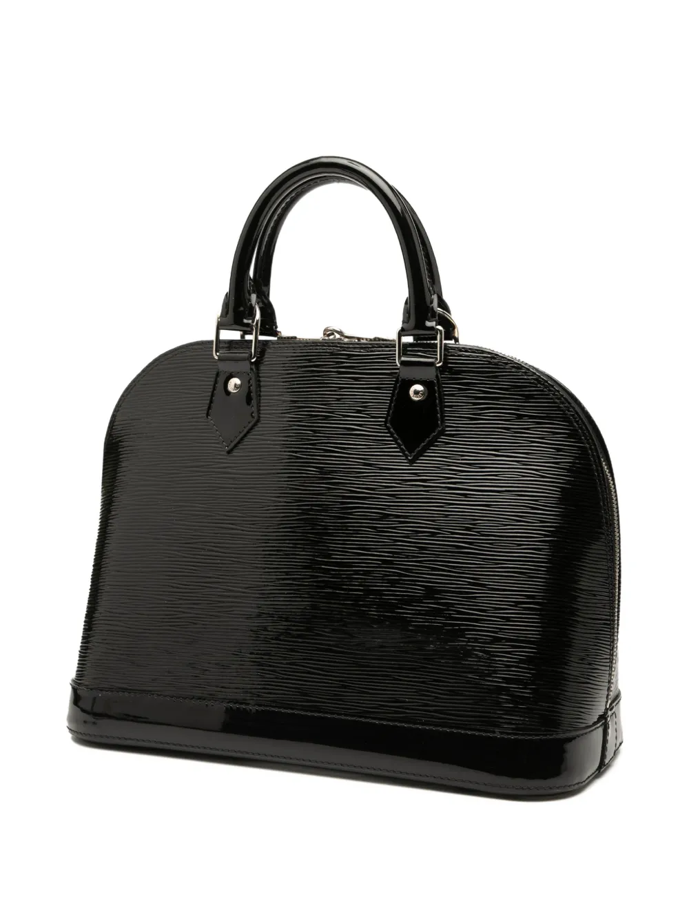 Pre-owned Louis Vuitton 2010 Electric Epi Alma Pm Handbag In Black