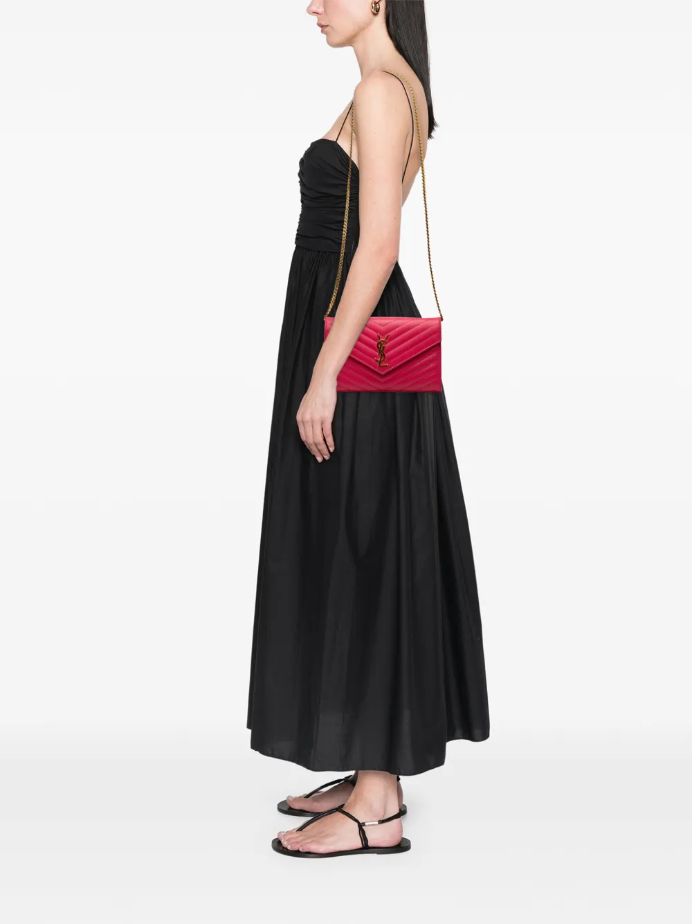 Saint Laurent Pre-Owned bolsa crossbody Grain De Poudre Classic Cassandre Chain Wallet 2018 | Estilos de archivo | Image 2