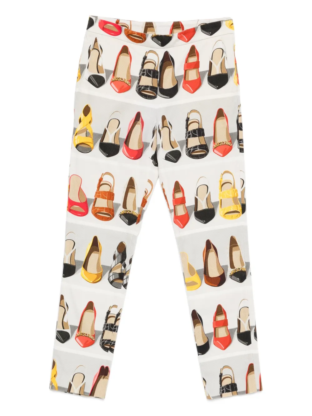 Moschino Pre-Owned shoe-print trousers | White | Image 1