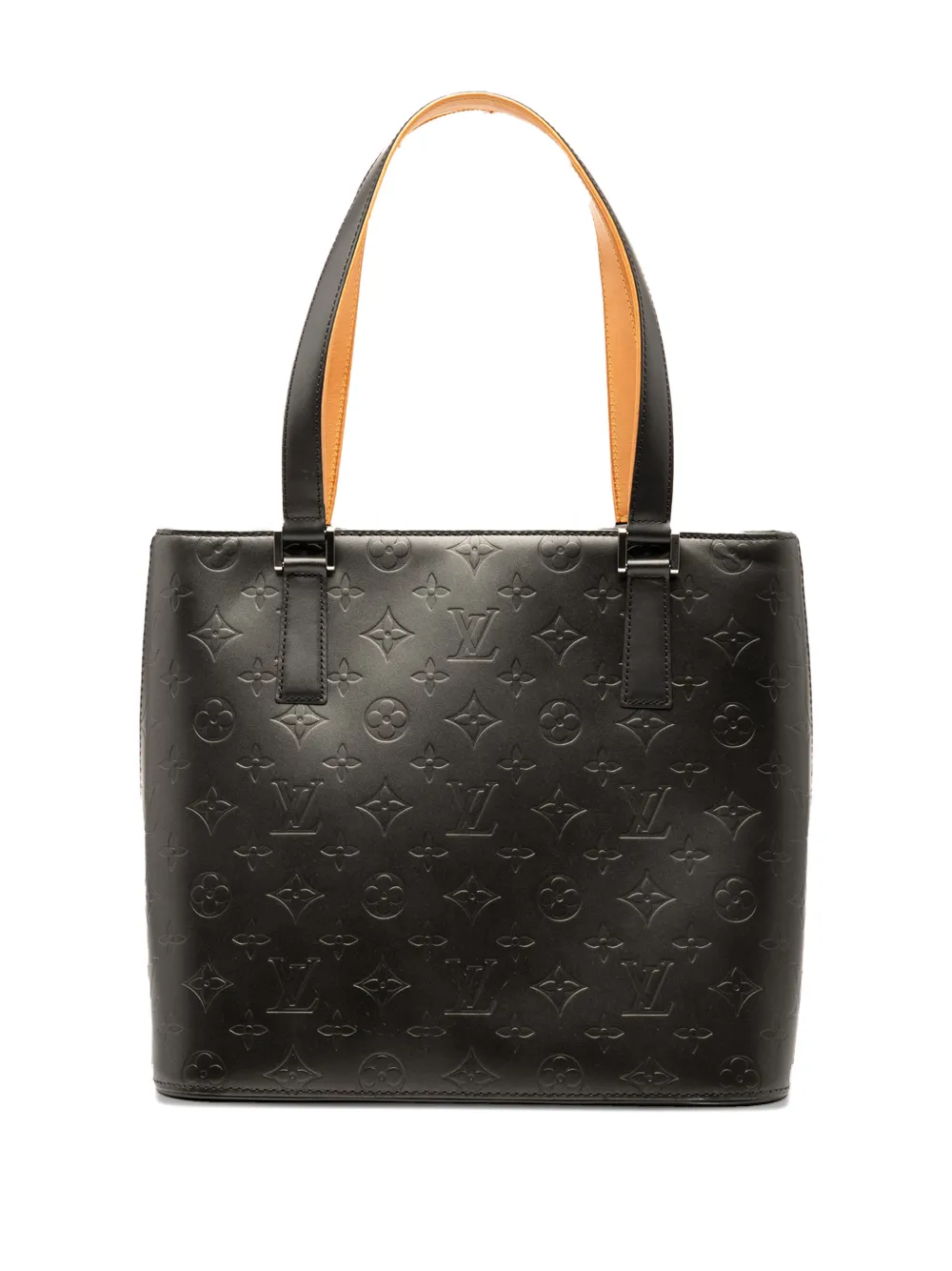 Pre-owned Louis Vuitton 2003 Monogram Mat Stockton Tote Bag In Gray