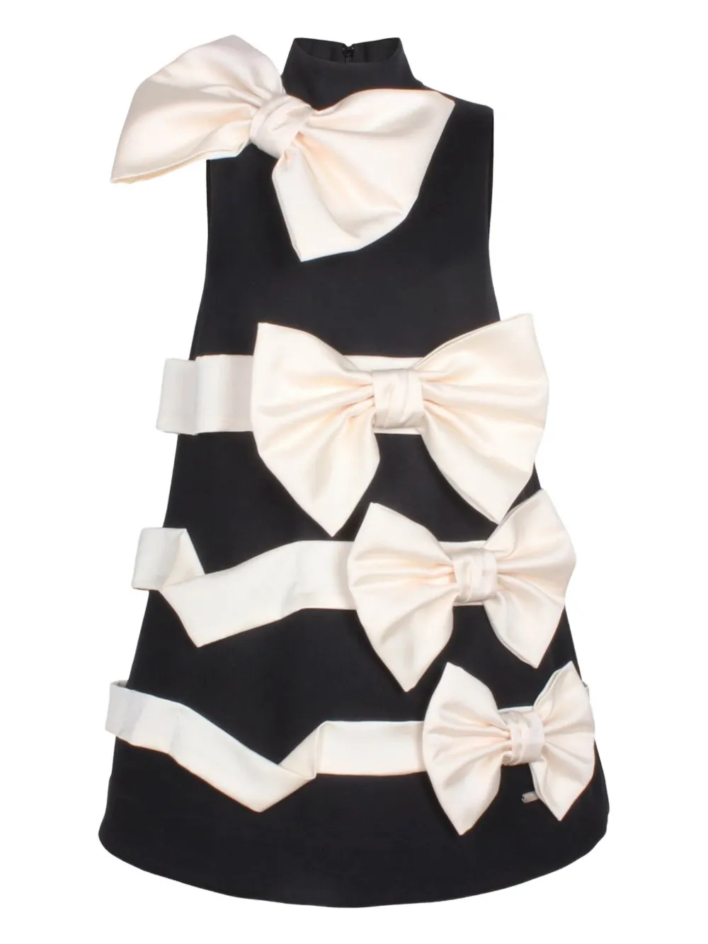 JESSIE AND JAMES KIDS bow sleeveless dress - Nero