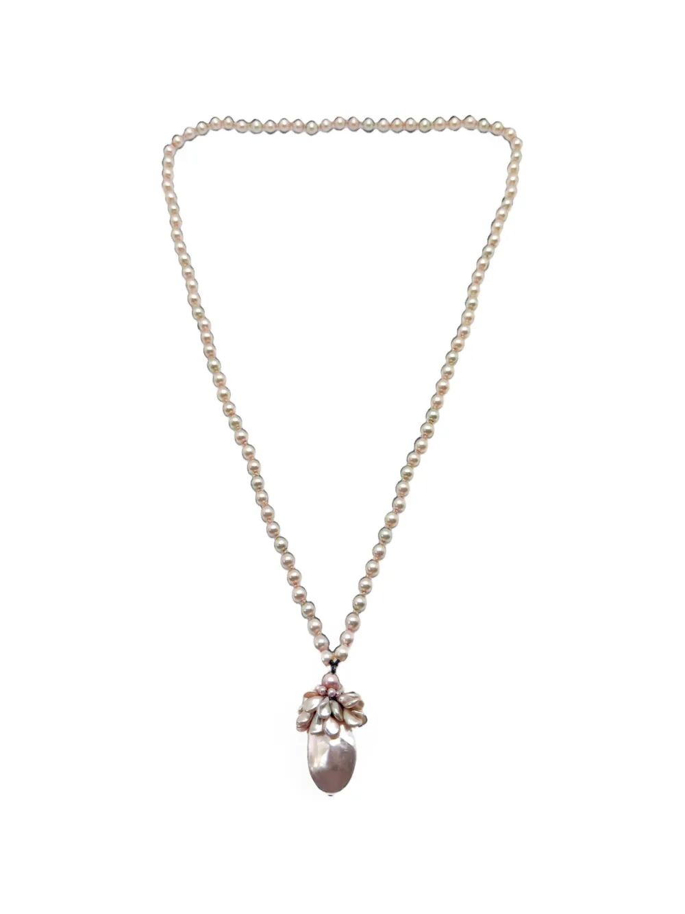 Pre-owned Jennifer Gibson Jewellery X Louis Rousselet 1940s Pendant Necklace In Neutrals