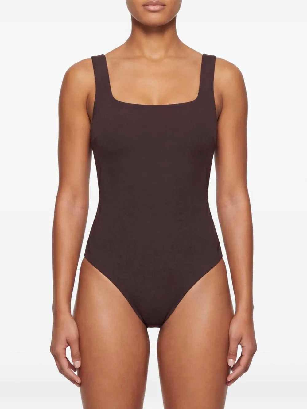 Jil Sander Badpak met vierkante hals Bruin