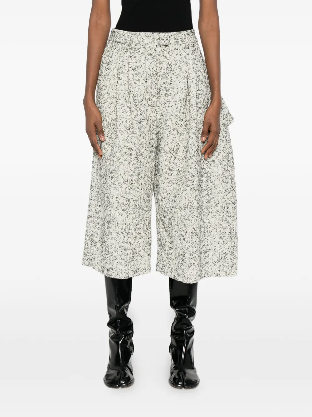 Woven-Pattern Trousers