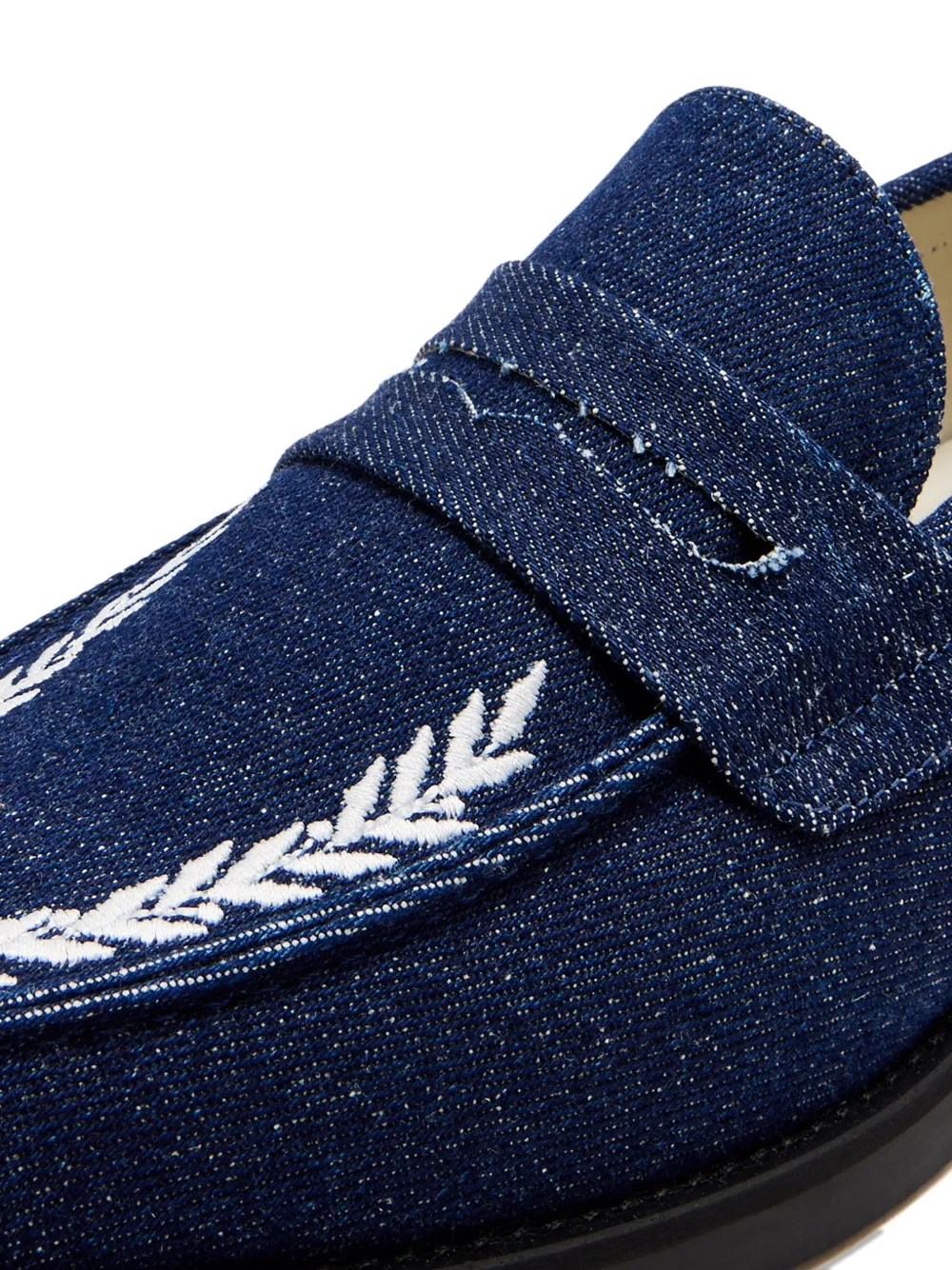 DUKE & DEXTER Wilde loafers met penny bandje Blauw