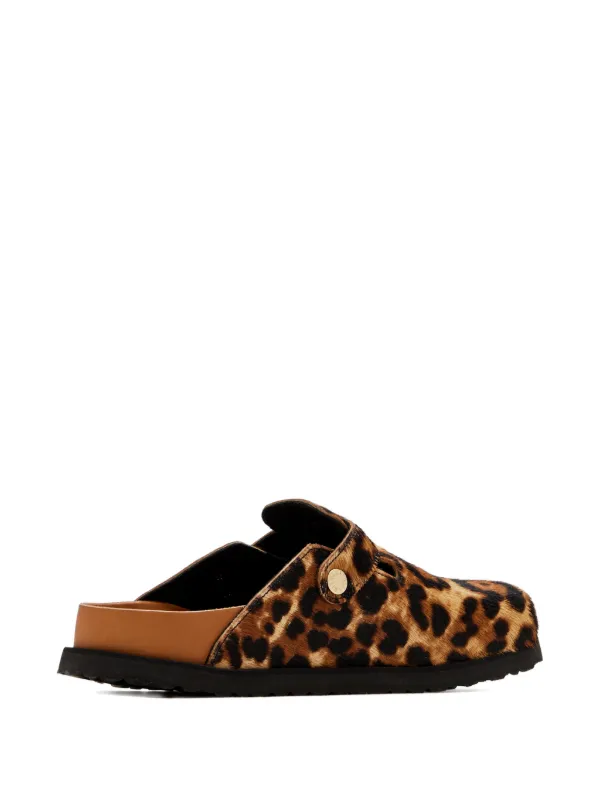 BIRKENSTOCK 1774 Boston レオパード サンダル | ブラウン | FARFETCH JP