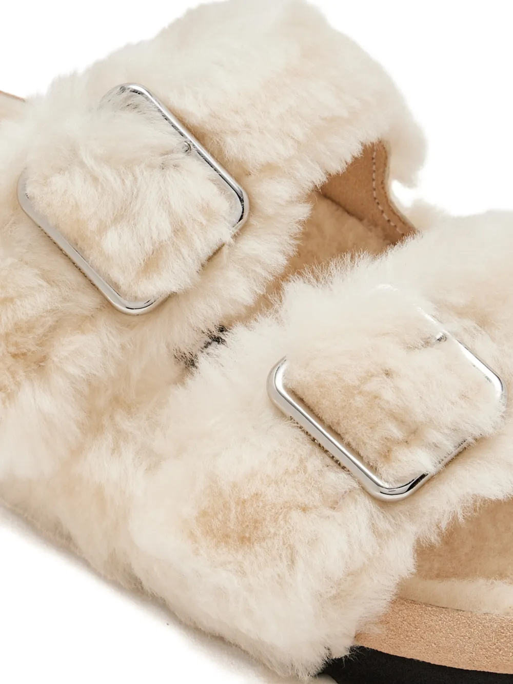 BIRKENSTOCK 1774 Arizona lammy sandalen Beige