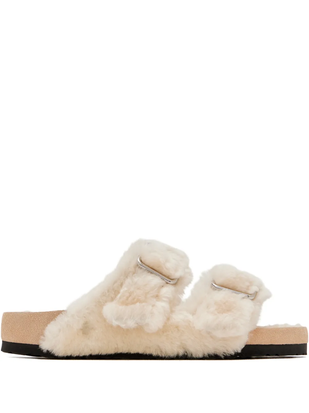 Birkenstock 1774 Arizona Shearling Sandals In Neutral