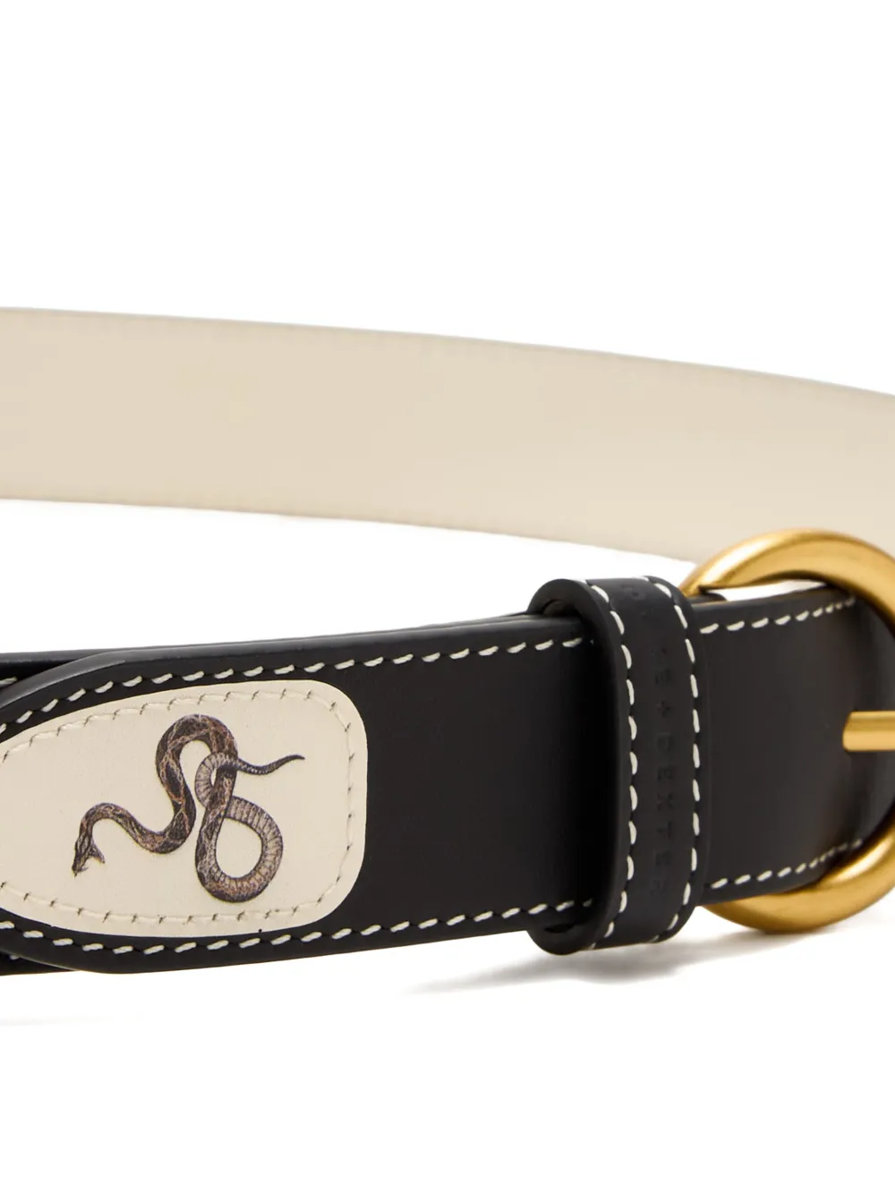 DUKE & DEXTER Ellis Snake belt - Zwart