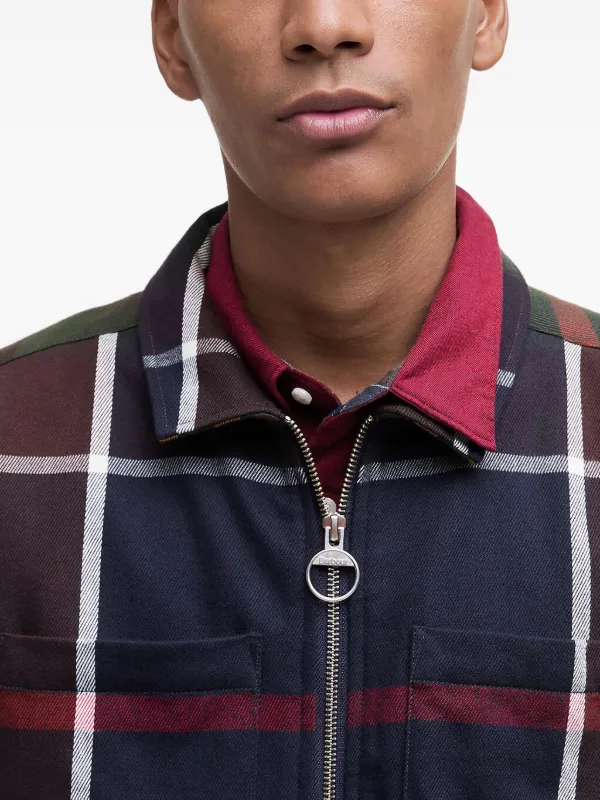Barbour ジップ チェック シャツ | グリーン | FARFETCH JP