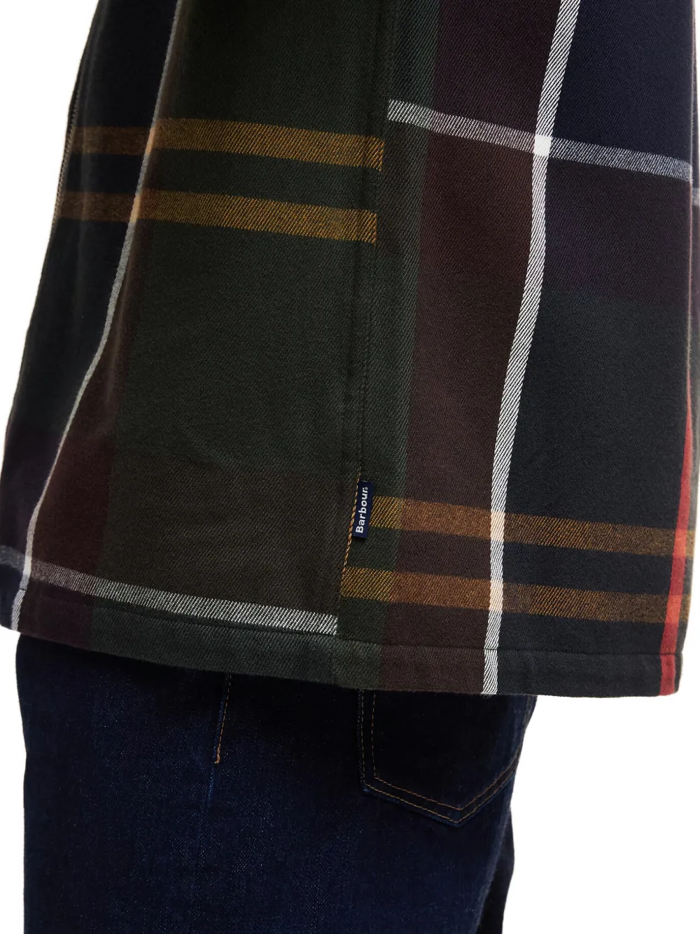 Barbour Overhemd met rits en tartan ruit Groen
