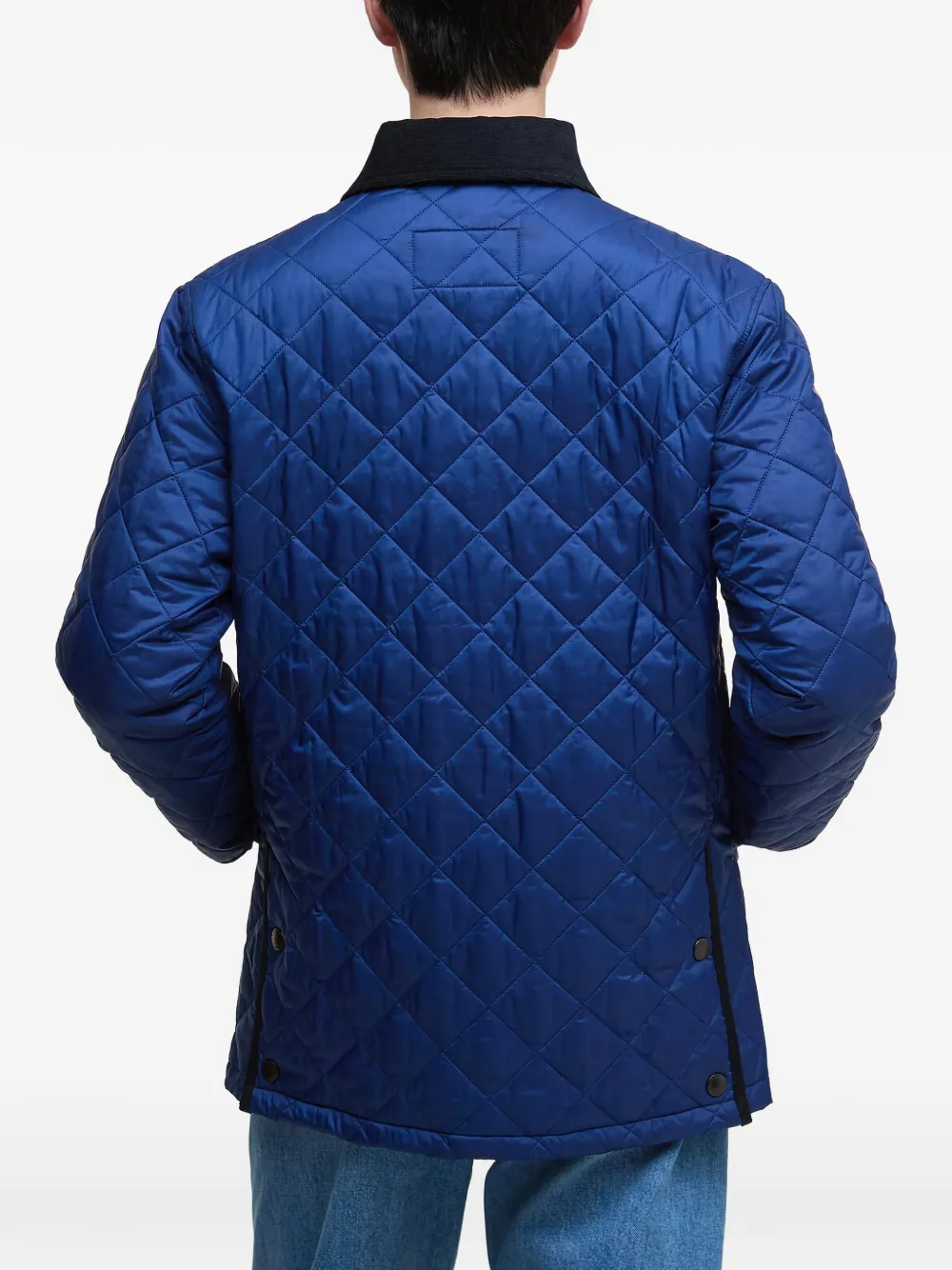 Barbour Gevoerd jack Blauw