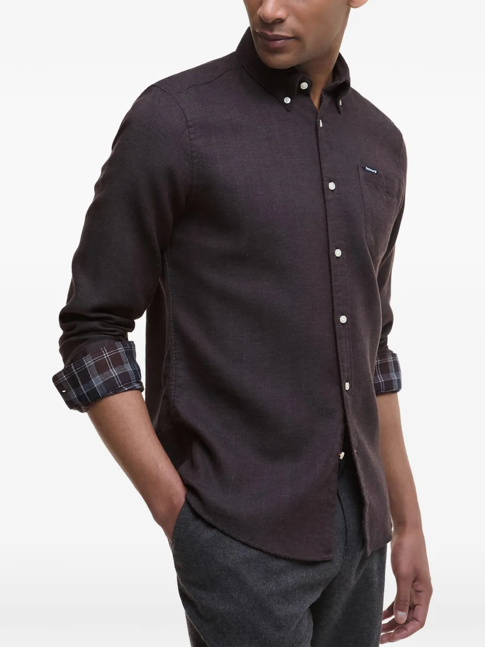  Barbour Button Patch Shirt - Brown 