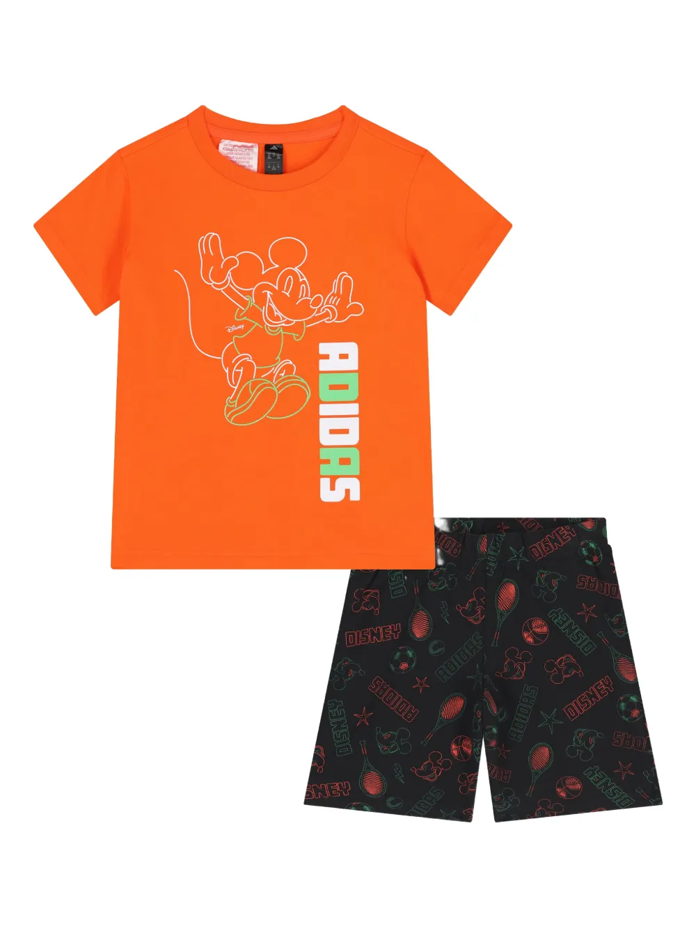 adidas Kids x Disney© Mickey Mouse logo shorts set - Arancione