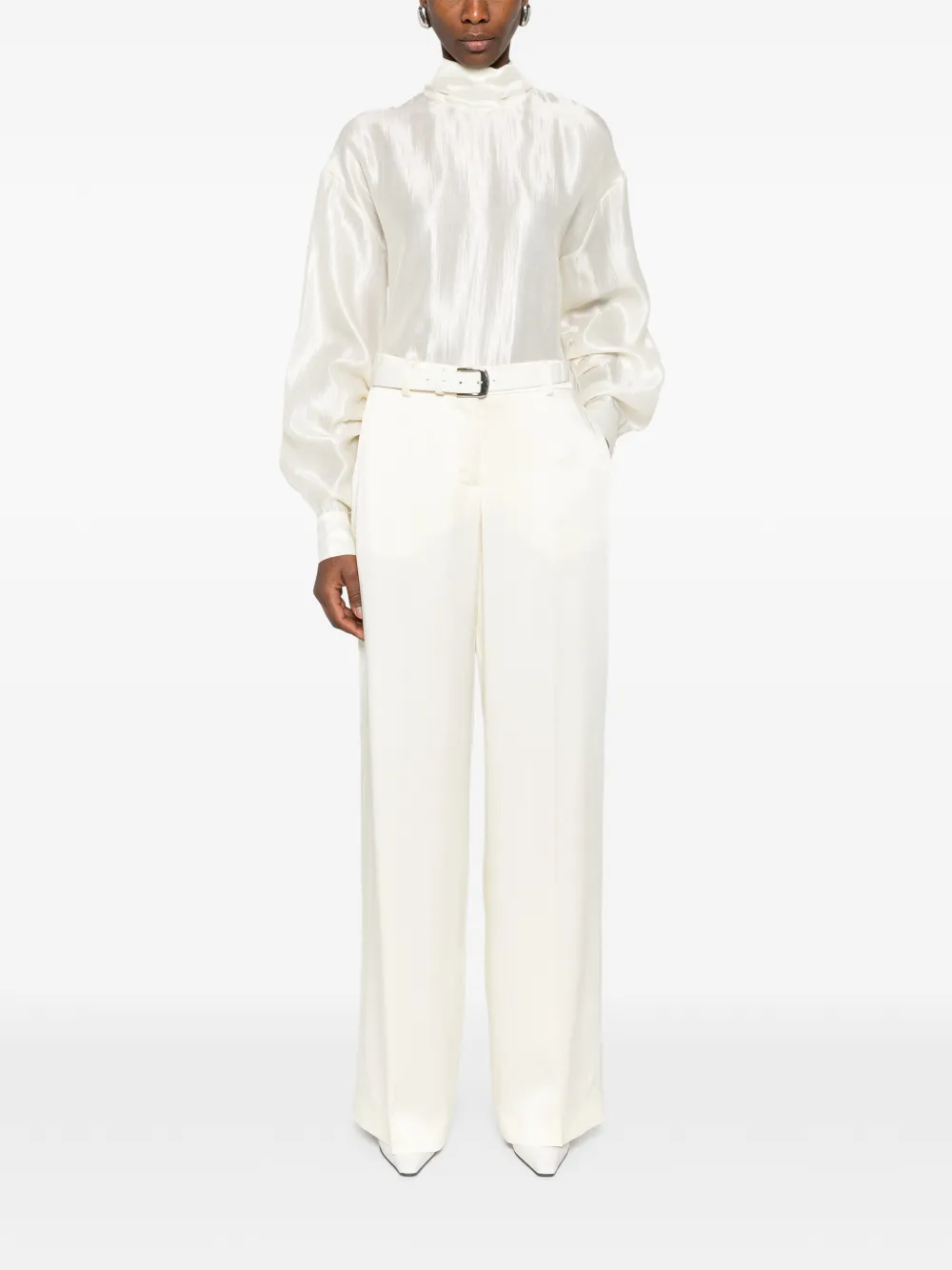 Stella McCartney concealed-fastening trousers - Geel