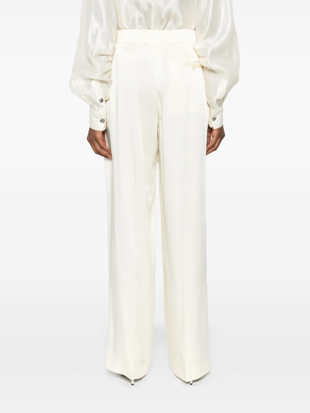 Stella Mccartney Concealed-fastening Trousers In White