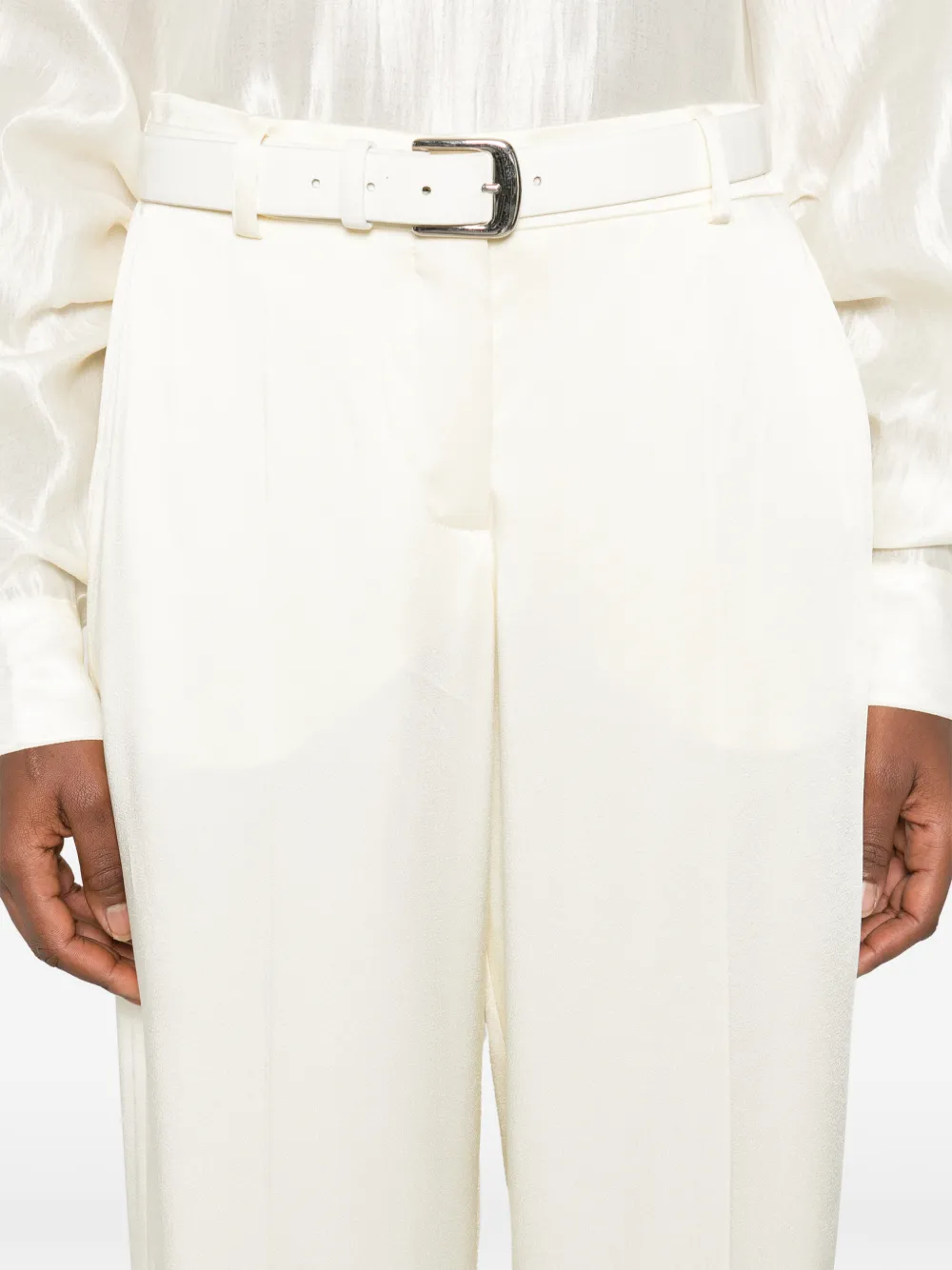 Stella Mccartney Concealed-fastening Trousers In White
