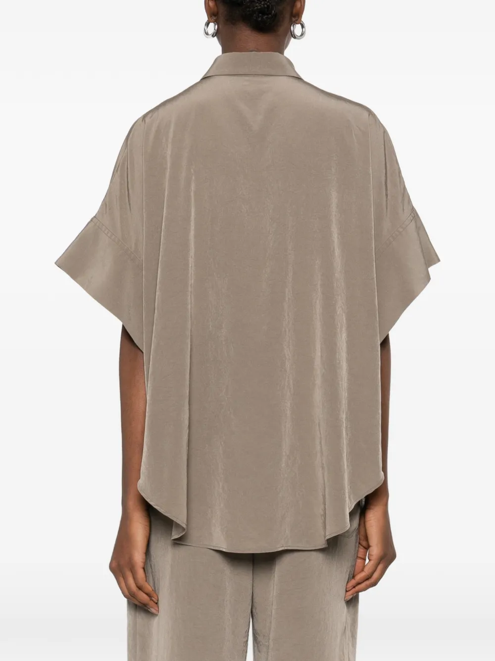 Y's Layered Shirt In Brown