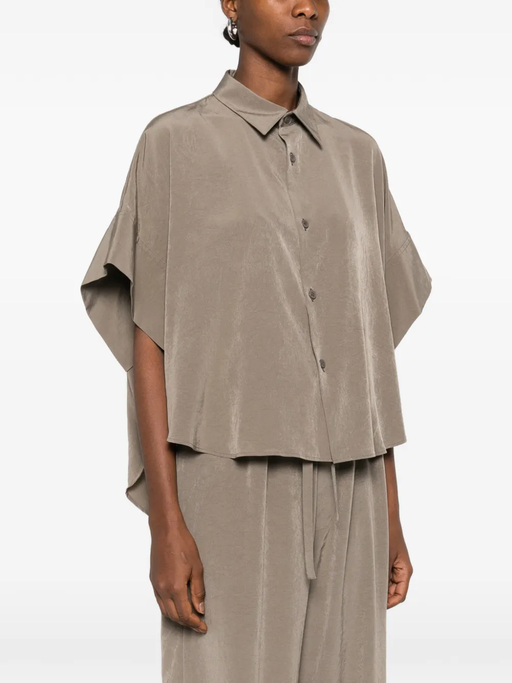 Y's Layered Shirt In Brown